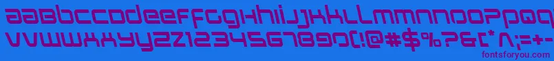 Stareagleleft Font – Purple Fonts on Blue Background