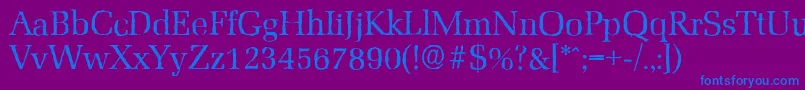 MarseilleantiqueRegular Font – Blue Fonts on Purple Background