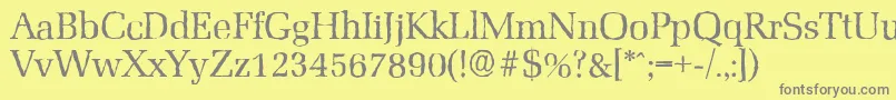 フォントMarseilleantiqueRegular – 黄色の背景に灰色の文字