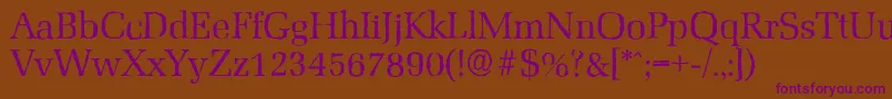 MarseilleantiqueRegular Font – Purple Fonts on Brown Background