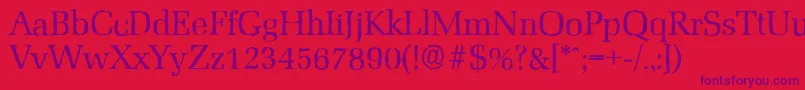 MarseilleantiqueRegular Font – Purple Fonts on Red Background