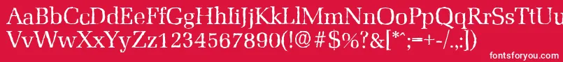 フォントMarseilleantiqueRegular – 赤い背景に白い文字