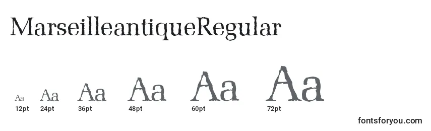 Größen der Schriftart MarseilleantiqueRegular