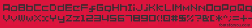 Sg02 Font – Black Fonts on Red Background