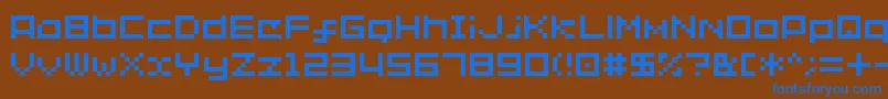 Sg02-fontti – siniset fontit ruskealla taustalla