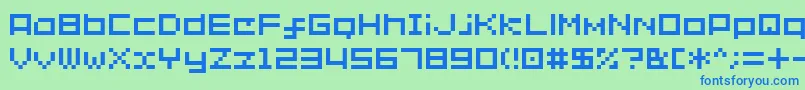 Шрифт Sg02 – синие шрифты на зелёном фоне