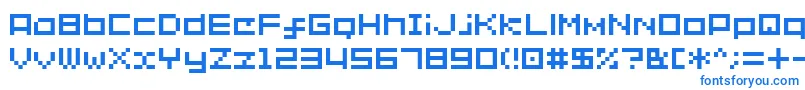 フォントSg02 – 白い背景に青い文字