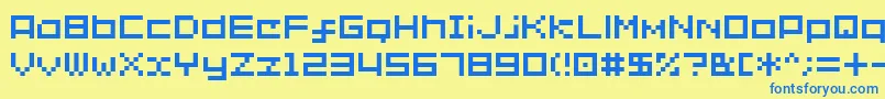 Sg02 Font – Blue Fonts on Yellow Background