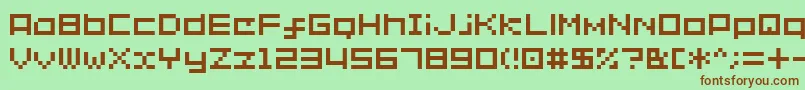 Шрифт Sg02 – коричневые шрифты на зелёном фоне