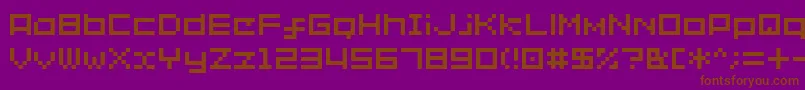 Sg02 Font – Brown Fonts on Purple Background