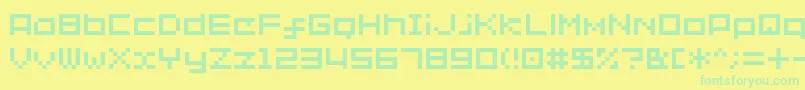 Sg02 Font – Green Fonts on Yellow Background