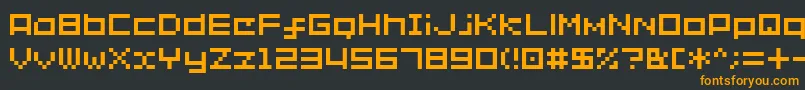 Sg02 Font – Orange Fonts on Black Background