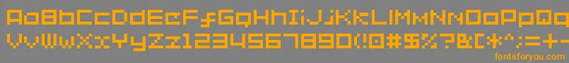 フォントSg02 – オレンジの文字は灰色の背景にあります。