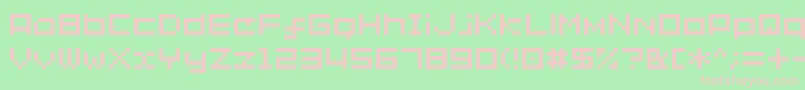 Sg02-fontti – vaaleanpunaiset fontit vihreällä taustalla