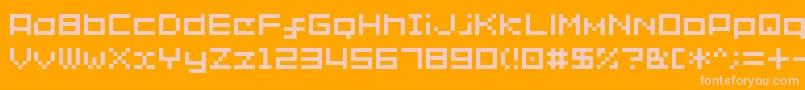Sg02-fontti – vaaleanpunaiset fontit oranssilla taustalla