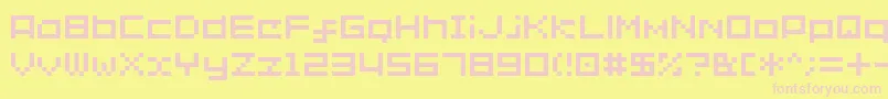Sg02 Font – Pink Fonts on Yellow Background