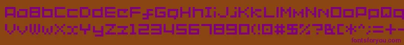 Sg02 Font – Purple Fonts on Brown Background