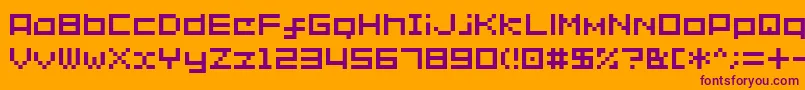 Sg02 Font – Purple Fonts on Orange Background