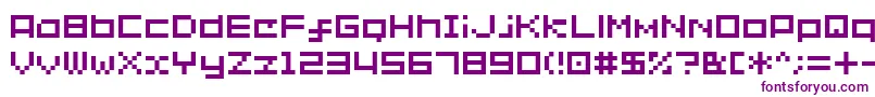 フォントSg02 – 白い背景に紫のフォント