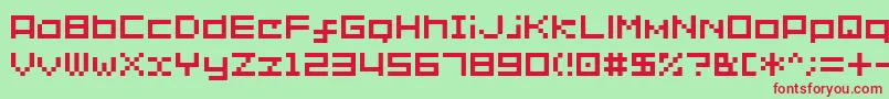 フォントSg02 – 赤い文字の緑の背景
