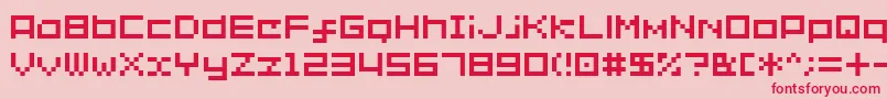 フォントSg02 – ピンクの背景に赤い文字