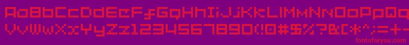 フォントSg02 – 紫の背景に赤い文字
