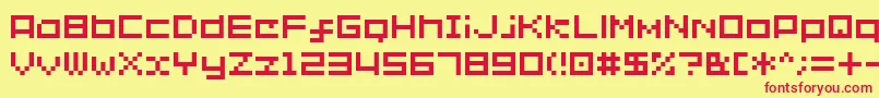Sg02 Font – Red Fonts on Yellow Background