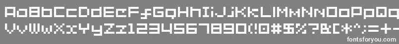 Sg02-fontti – valkoiset fontit harmaalla taustalla
