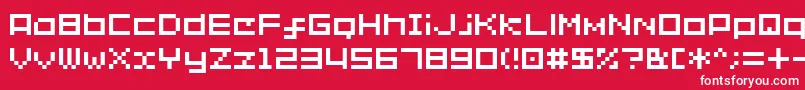 フォントSg02 – 赤い背景に白い文字