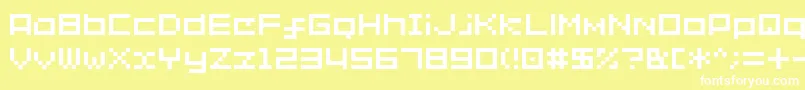 フォントSg02 – 黄色い背景に白い文字