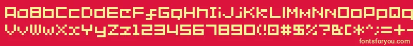 Sg02-Schriftart – Gelbe Schriften auf rotem Hintergrund