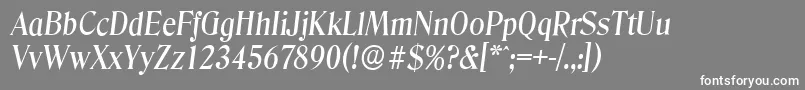 Fonte DenverserialMediumItalic – fontes brancas em um fundo cinza
