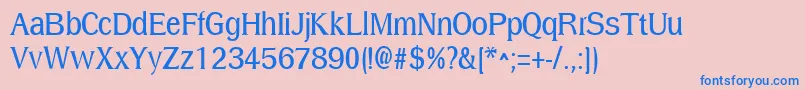 Police DresselLightRegular – polices bleues sur fond rose