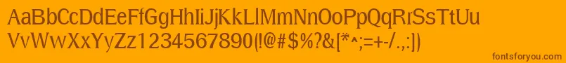 fuente DresselLightRegular – Fuentes Marrones Sobre Fondo Naranja