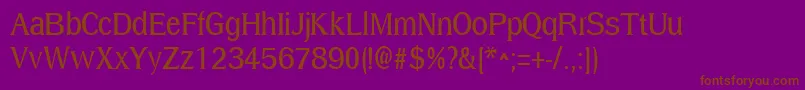 Шрифт DresselLightRegular – коричневые шрифты на фиолетовом фоне