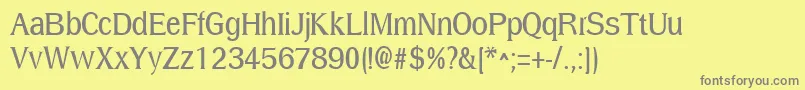 DresselLightRegular Font – Gray Fonts on Yellow Background