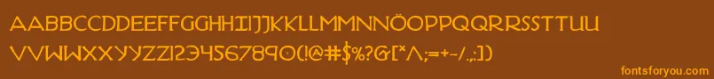 Hadriaticb Font – Orange Fonts on Brown Background