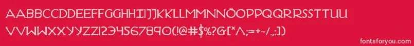 Hadriaticb Font – Pink Fonts on Red Background