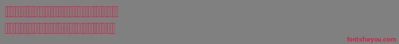YakoutLatinFiguresLight-Schriftart – Rote Schriften auf grauem Hintergrund