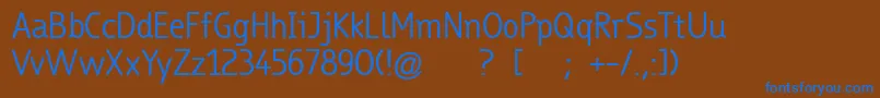 TrueboRegular Font – Blue Fonts on Brown Background
