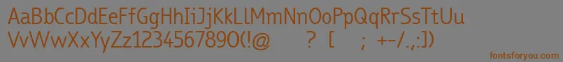 TrueboRegular Font – Brown Fonts on Gray Background