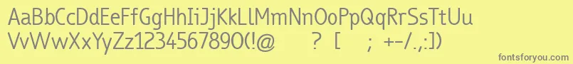 TrueboRegular Font – Gray Fonts on Yellow Background