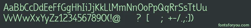 TrueboRegular Font – Green Fonts on Black Background