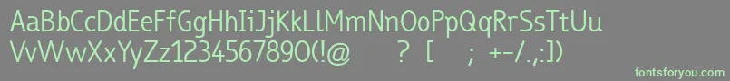 TrueboRegular Font – Green Fonts on Gray Background