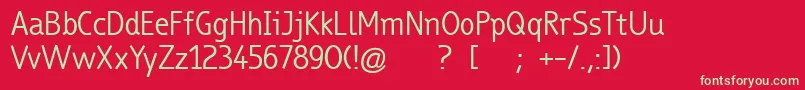 TrueboRegular Font – Green Fonts on Red Background