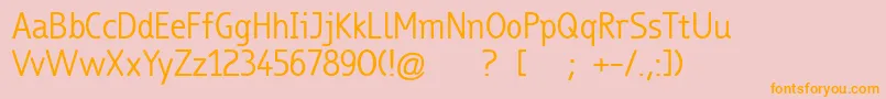 TrueboRegular Font – Orange Fonts on Pink Background
