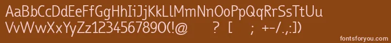 TrueboRegular Font – Pink Fonts on Brown Background