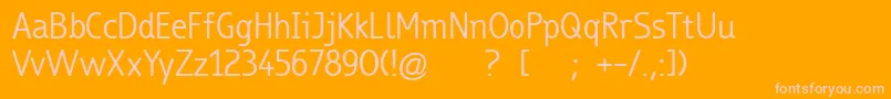Police TrueboRegular – polices roses sur fond orange