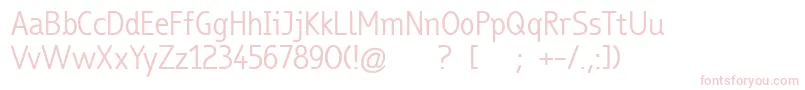 Police TrueboRegular – polices roses sur fond blanc
