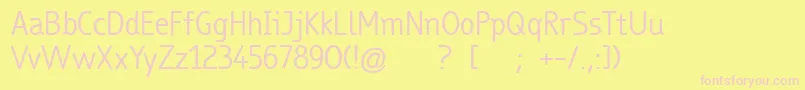 TrueboRegular Font – Pink Fonts on Yellow Background